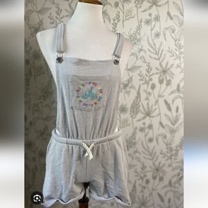 Disney Parks Dose Of Disney Overalls Shortalls Romper Plus 3X Gray Pockets